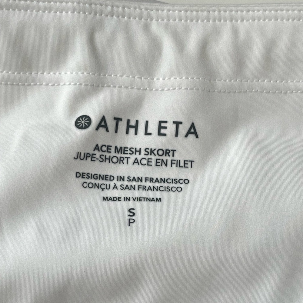 Athleta Ace mesh tennis golf skort white Small - Picture 8 of 12